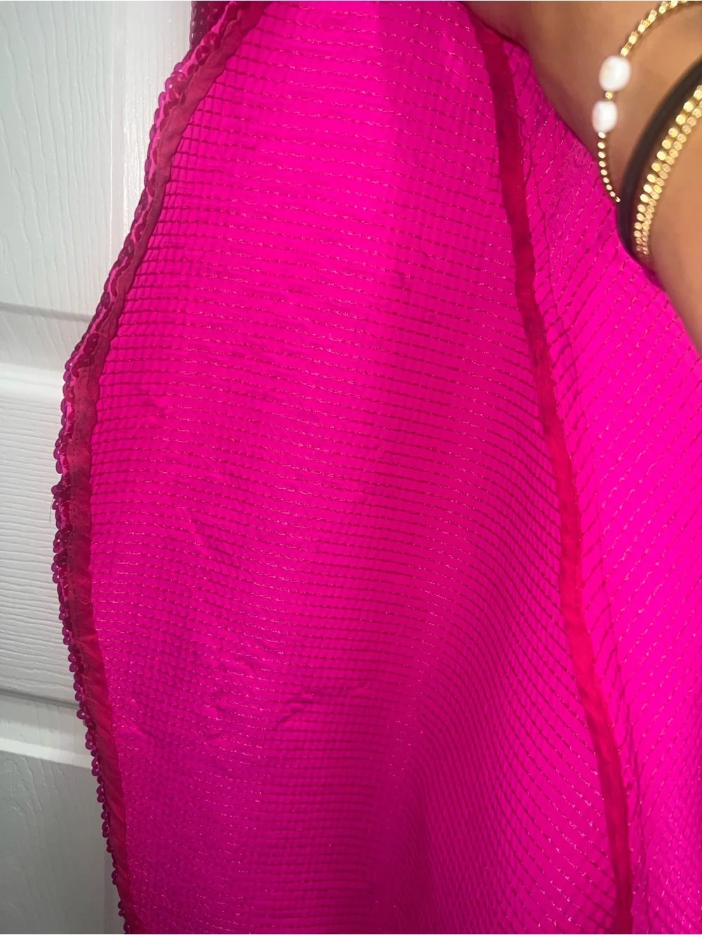 LaQuan Smith Hot Pink Sequin Strapless gown